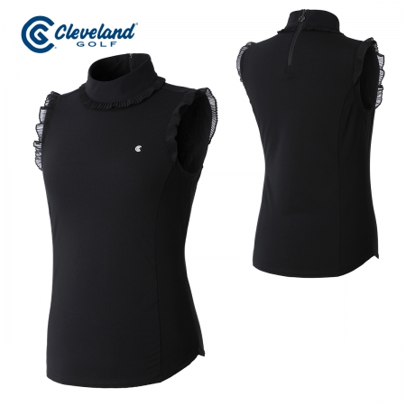 [클리브랜드골프] 넥라인 어깨 프릴 여성 민소매 티셔츠/골프웨어_CGWTS223780